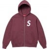 Supreme S Logo Zip Up Hooded Sweatshirt (FW24) - Maroon