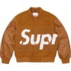 Supreme Big Logo Chenille Varsity Jacket (SS24) - Mustard