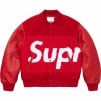 Supreme Big Logo Chenille Varsity Jacket (SS24) - Red