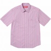 Supreme Loose Fit Multi Stripe S S Shirt (SS24) - Pink