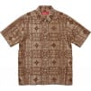 Supreme Tray Jacquard S S Shirt (SS24) - Tan