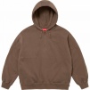 Supreme Wrapped Half Zip Hooded Sweatshirt (SS24) - Dusty Brown
