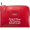 Supreme Leather Money Bag (SS25) - Red