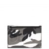 Supreme Leather Zip Card Holder (SS25) - Snow Camo