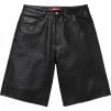 Supreme Baggy Leather Short (SS25) - Black