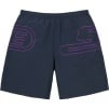 Supreme Big Logo Nylon Short (SS25) - Navy