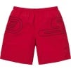 Supreme Big Logo Nylon Short (SS25) - Red