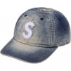Supreme Cordura Denim S Logo 6-Panel (SS25) - Bleached Indigo