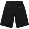 Supreme Frayed Croc Baggy Denim Short (SS25) - Black