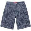 Supreme Frayed Croc Baggy Denim Short (SS25) - Indigo