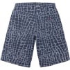 Supreme Frayed Croc Baggy Denim Short (SS25) - Indigo