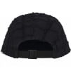 Supreme Frayed Croc Denim Camp Cap (SS25) - Black