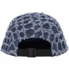 Supreme Frayed Croc Denim Camp Cap (SS25) - Indigo