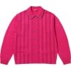 Supreme Herringbone Cardigan (SS25) - Pink