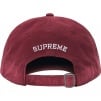 Supreme Leather Appliqué 6-Panel (SS25) - Maroon