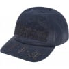 Supreme Leather Appliqué 6-Panel (SS25) - Navy