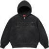 Supreme Leather Appliqué Zip Up Hooded Sweatshirt (SS25) - Black