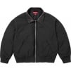 Supreme Leather Collar Utility Jacket (SS25) - Black