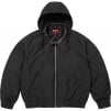 Supreme Leather Collar Utility Jacket (SS25) - Black