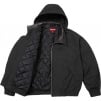 Supreme Leather Collar Utility Jacket (SS25) - Black