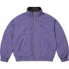 Supreme Leather Collar Utility Jacket (SS25) - Blue Plaid
