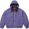 Supreme Leather Collar Utility Jacket (SS25) - Blue Plaid