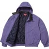 Supreme Leather Collar Utility Jacket (SS25) - Blue Plaid