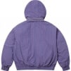 Supreme Leather Collar Utility Jacket (SS25) - Blue Plaid