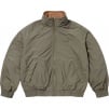 Supreme Leather Collar Utility Jacket (SS25) - Olive