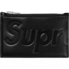 Supreme Leather Zip Card Holder (SS25) - Black