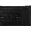 Supreme Leather Zip Card Holder (SS25) - Black