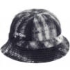 Supreme Mohair Plaid Bell Hat (SS25) - Black