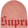 Supreme Old English Printed Beanie (SS25) - Pale Red