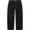 Supreme Paneled Stripe Baggy Jean (SS25) - Black