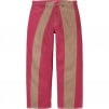 Supreme Paneled Stripe Baggy Jean (SS25) - Red