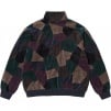 Supreme Patchwork Velour Track Jacket (SS25) - Dark Navy