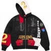 Supreme Patchwork Zip Up Hooded Sweatshirt (SS25) - Black