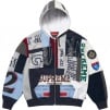 Supreme Patchwork Zip Up Hooded Sweatshirt (SS25) - Navy