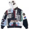 Supreme Patchwork Zip Up Hooded Sweatshirt (SS25) - Navy