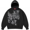 Supreme Pitbulls Embroidered Hooded Sweatshirt (SS25) - Black
