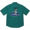 Supreme Rhinestone Pin Up S S Work Shirt (SS25) - Work Green