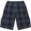 Supreme Shadow Plaid Cargo Short (SS25) - Black