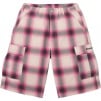 Supreme Shadow Plaid Cargo Short (SS25) - Pink