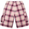 Supreme Shadow Plaid Cargo Short (SS25) - Pink