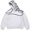 Supreme Shoulder Script Hooded Sweatshirt (SS25) - Ash Grey