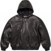 Supreme Studded Hooded Leather Jacket (SS25) - Black