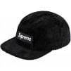 Supreme Supreme GOODENOUGH Crushed Rayon Pile Camp Cap (SS25) - Black