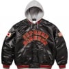 Supreme Supreme Homerun Satin Hooded Varsity Jacket (SS25) - Black