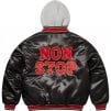 Supreme Supreme Homerun Satin Hooded Varsity Jacket (SS25) - Black