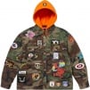 Supreme Patches Hooded Zip Up Shirt (SS25) - Woodland Camo